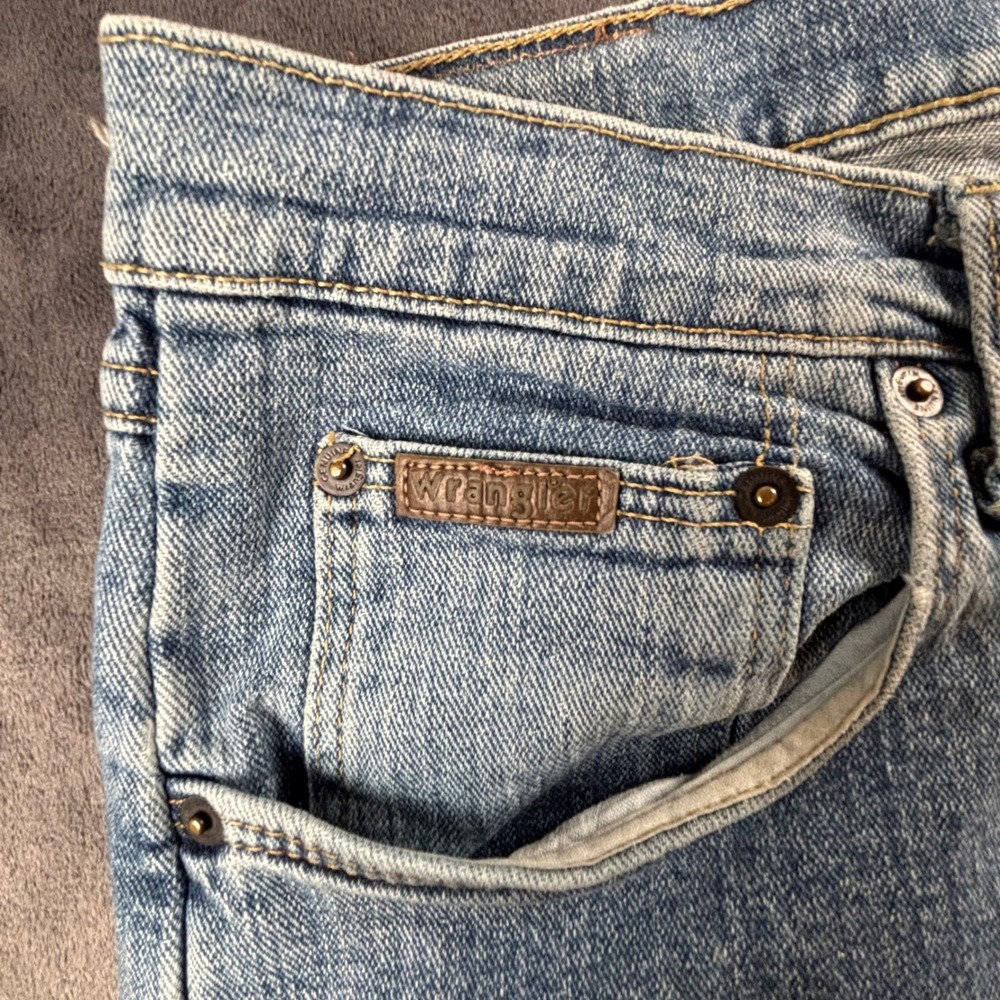 Wrangler Jeans Mens 38x32 Blue Advanced Comfort Straight Leg MGW26MW - Picture 5 of 9